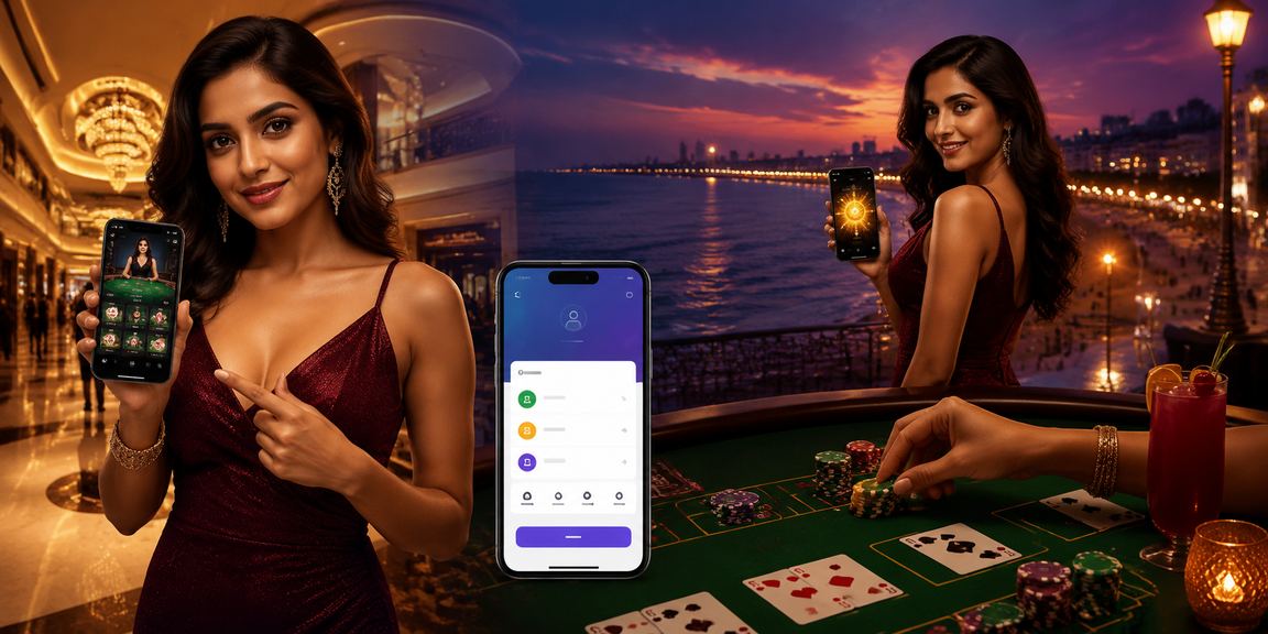 Professional live casino dealer hosting game for players